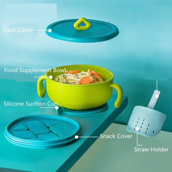 Non Spill Bpa Free Suction Eating Food Insulated Feeding Silicone Baby Bowl - Picture 2 of 14